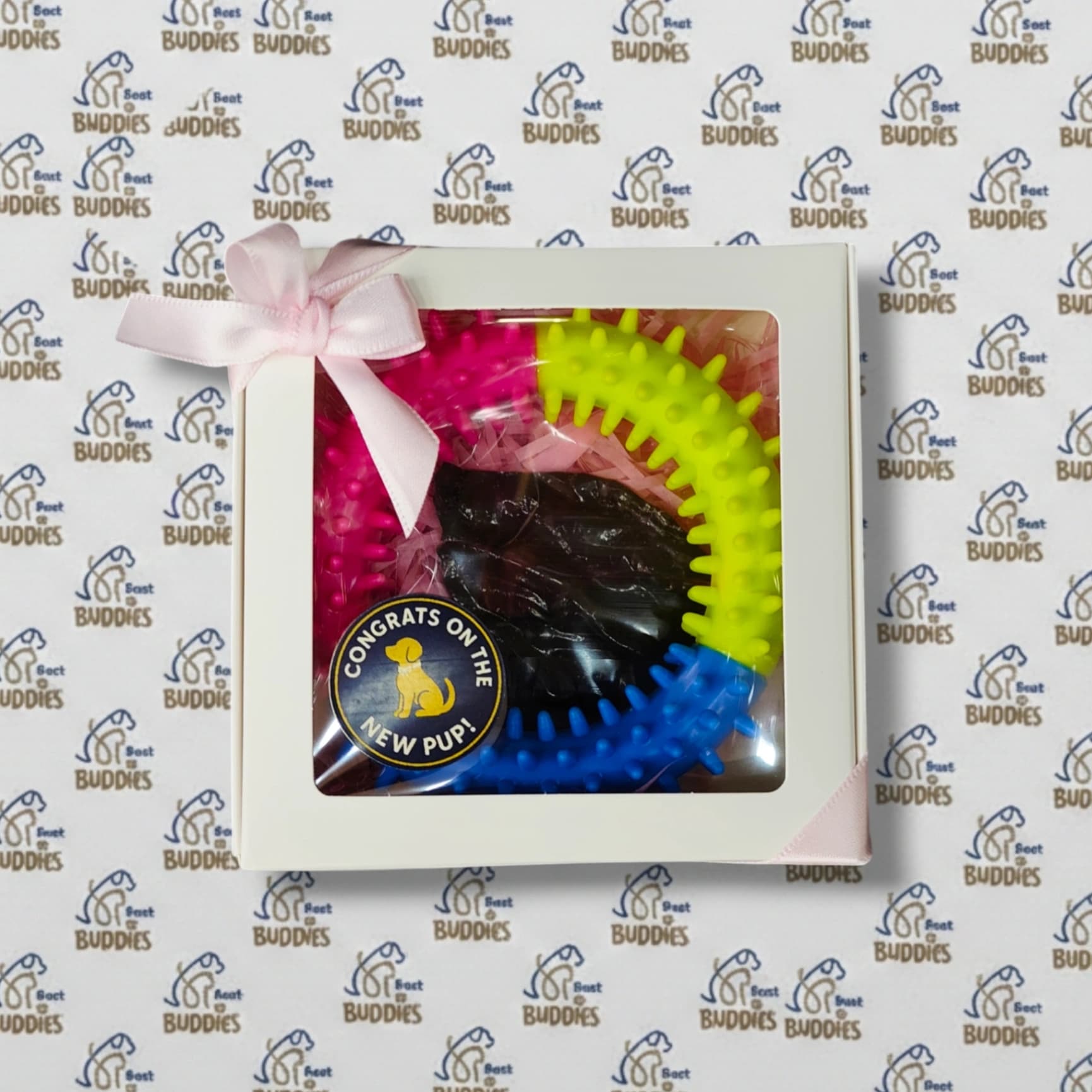 "Congrats on the new pup!" Gift