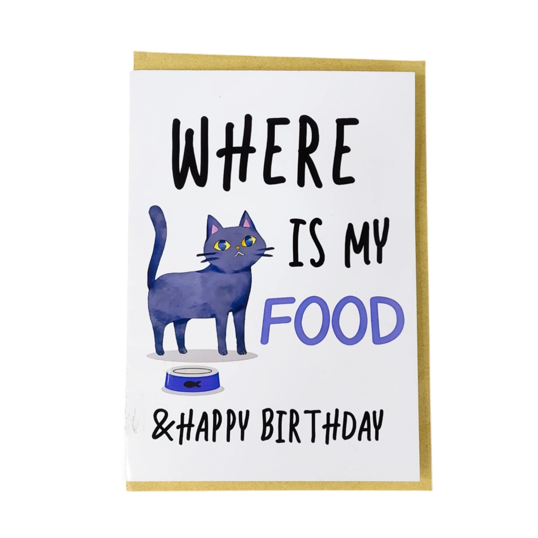 Where Is My Food Birthday Card