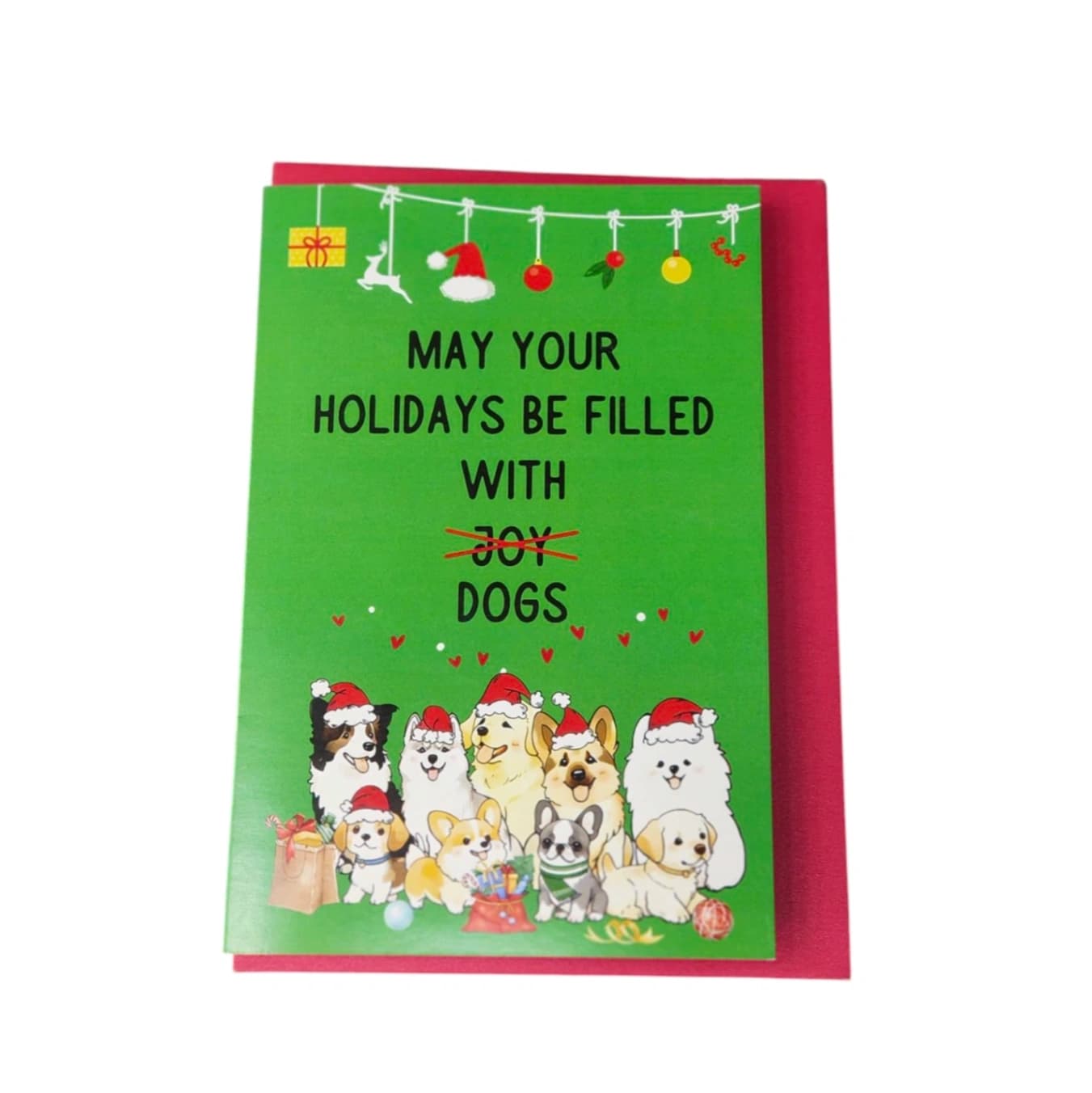 "Dogs Over Joy" Holiday Card