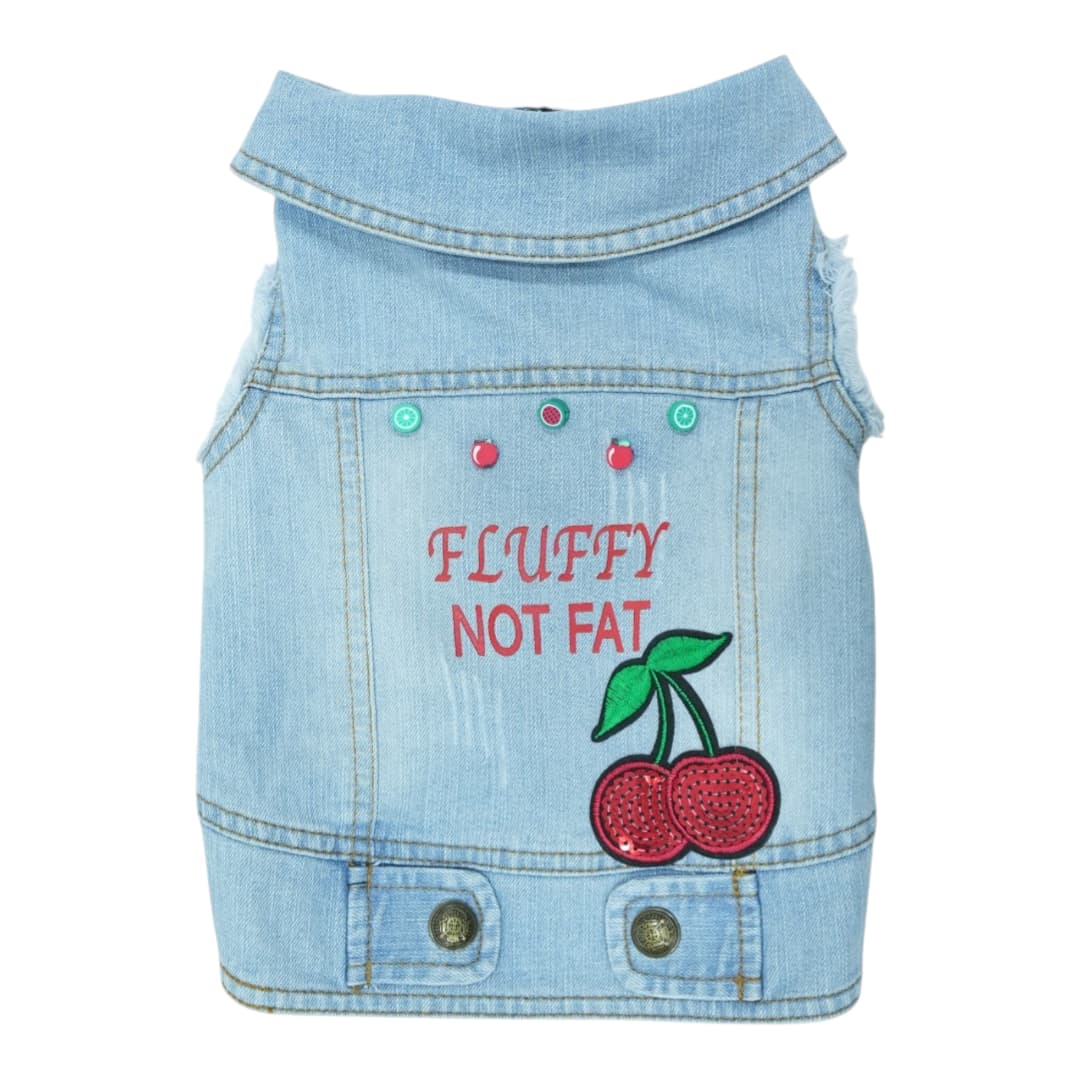 Pet Clothes Dog Jeans Jacket Cool Blue Denim Coat (L)