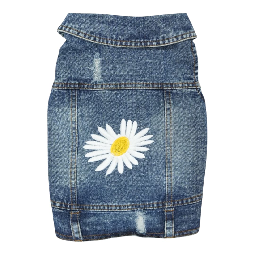Pet Clothes Dog Jeans Jacket Cool Blue Denim Coat (XL)