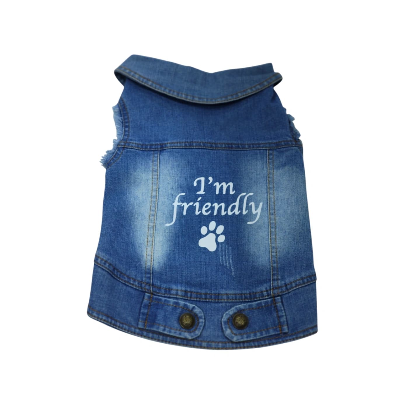 Pet Clothes Dog Jeans Jacket Cool Blue Denim Coat (XL)