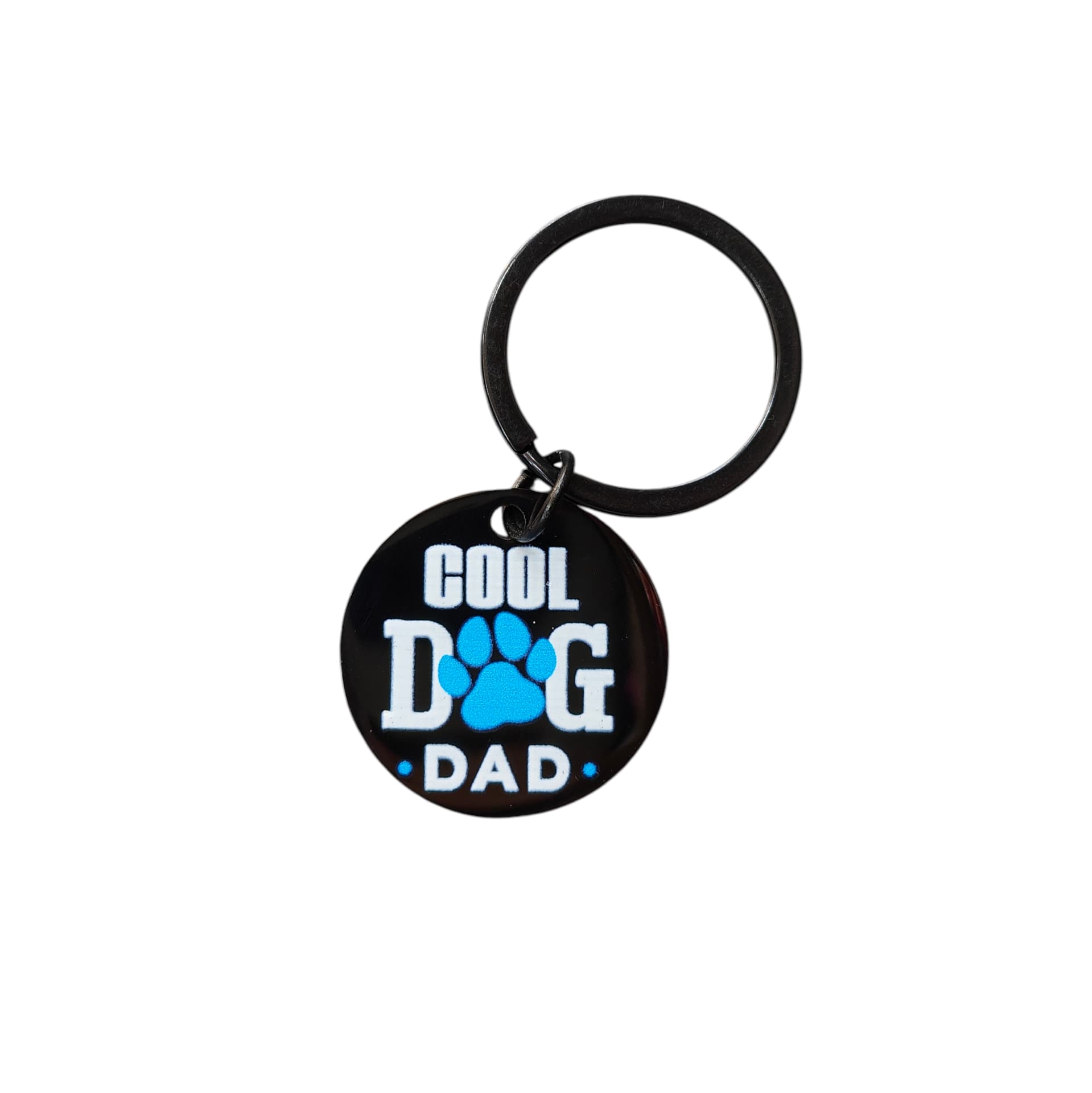 COOL DOG DAD metal keychain