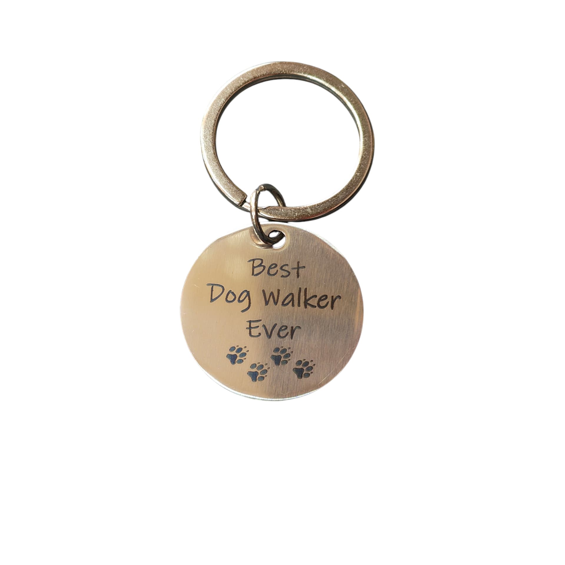 Best Dog Walker Ever metal keychain