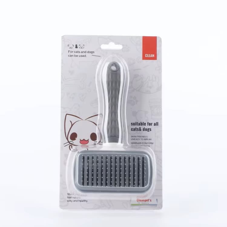 Self cleaning slicker brush