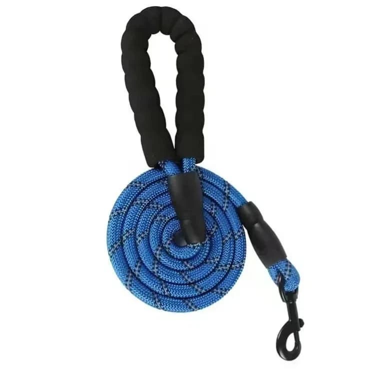 Extra Strong Reflective Rope Dog Lead with Foam Padded Handle Leash