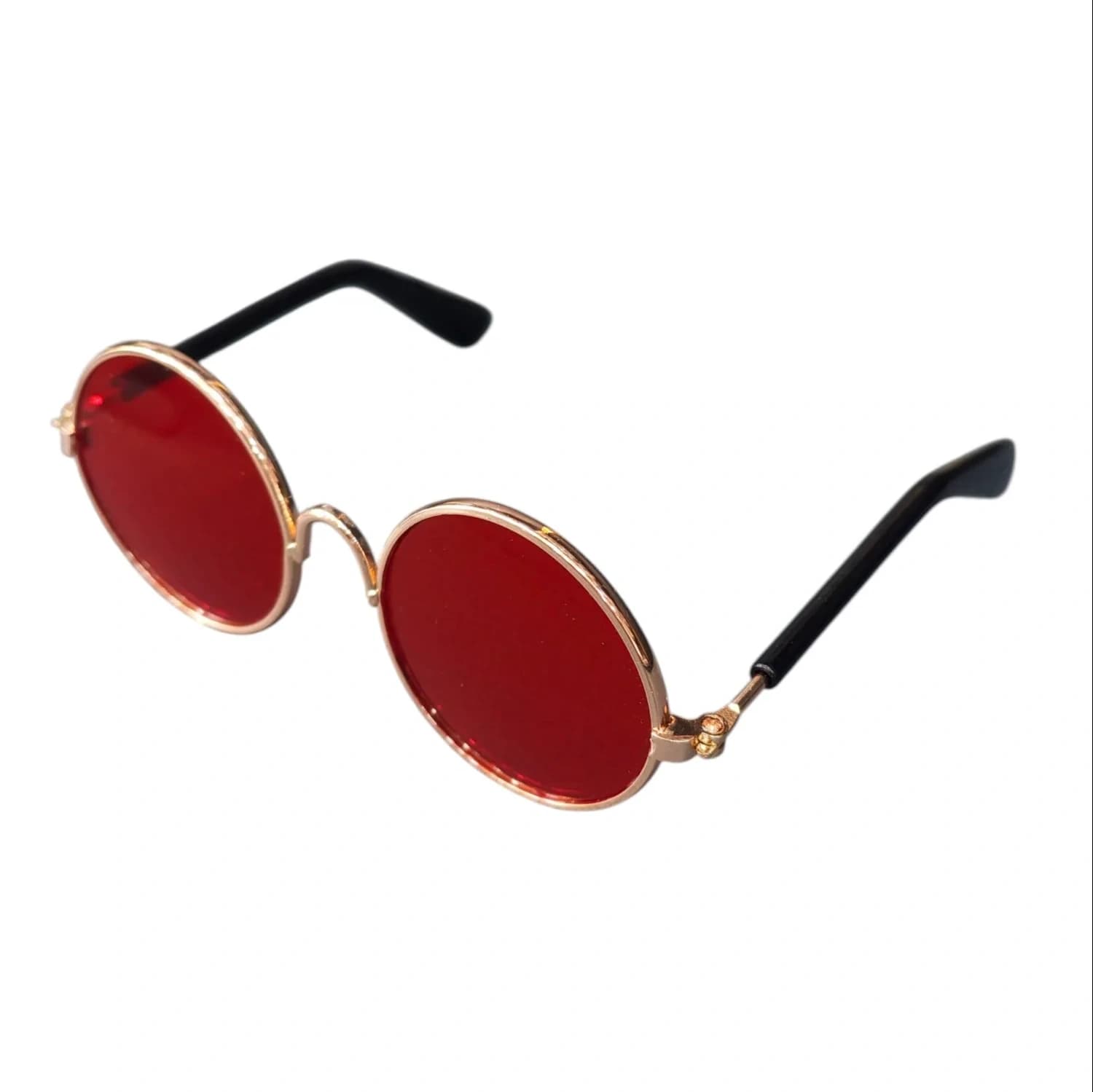 Round Red Lens Sunglasses for Dogs & Cats