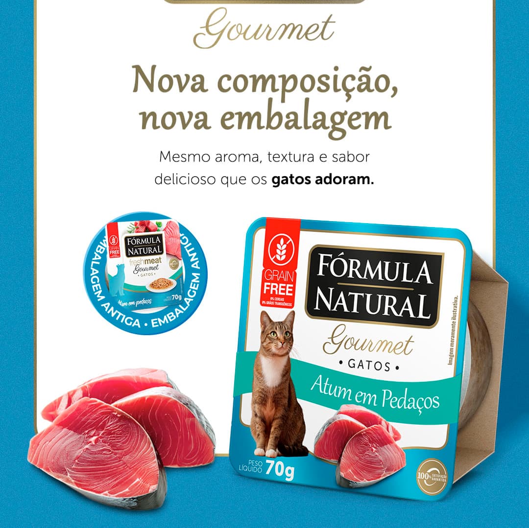Natural Formula Fresh Meat Gourmet for Cats Tuna Flavor in Pieces - 70g