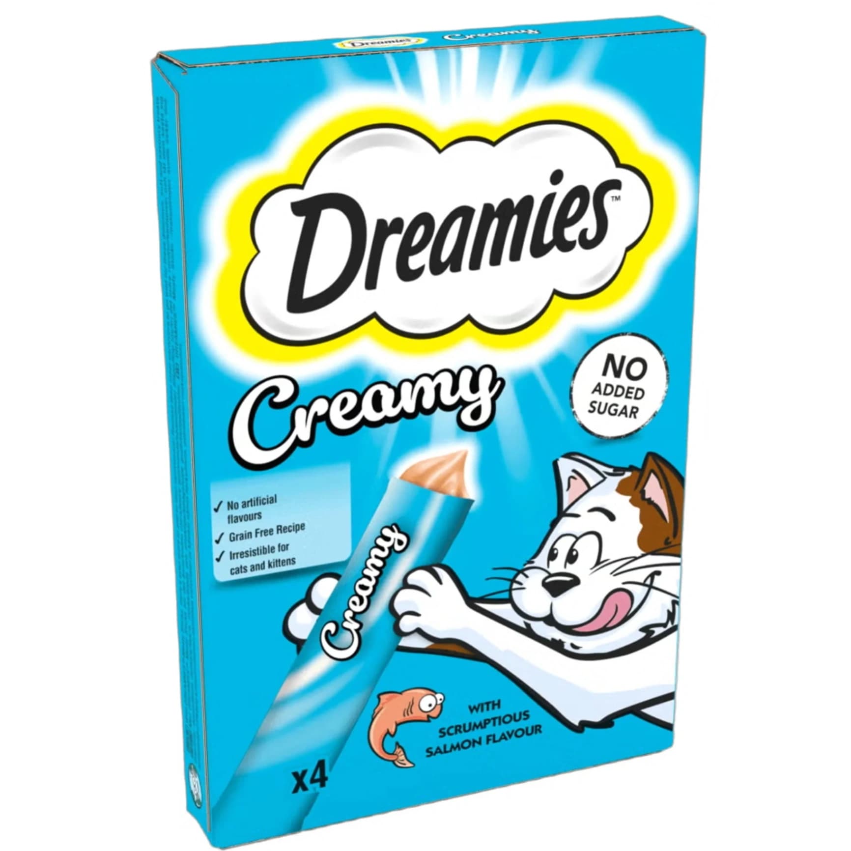 DREAMIES Creamy Snack Cat & Kitten Treat with Salmon Flavour 40g