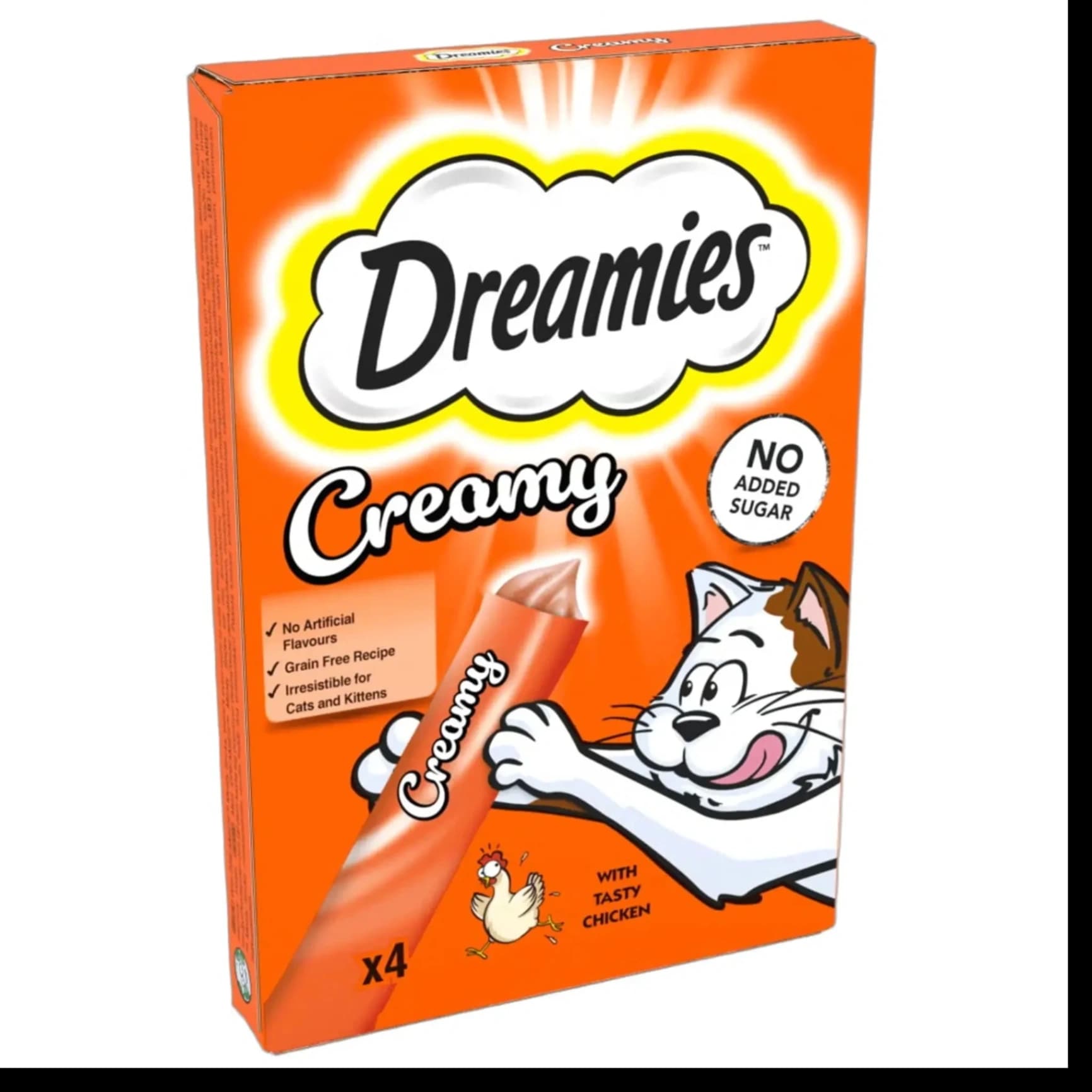 DREAMIES Creamy Snack Cat & Kitten Treat with Chicken 40g
