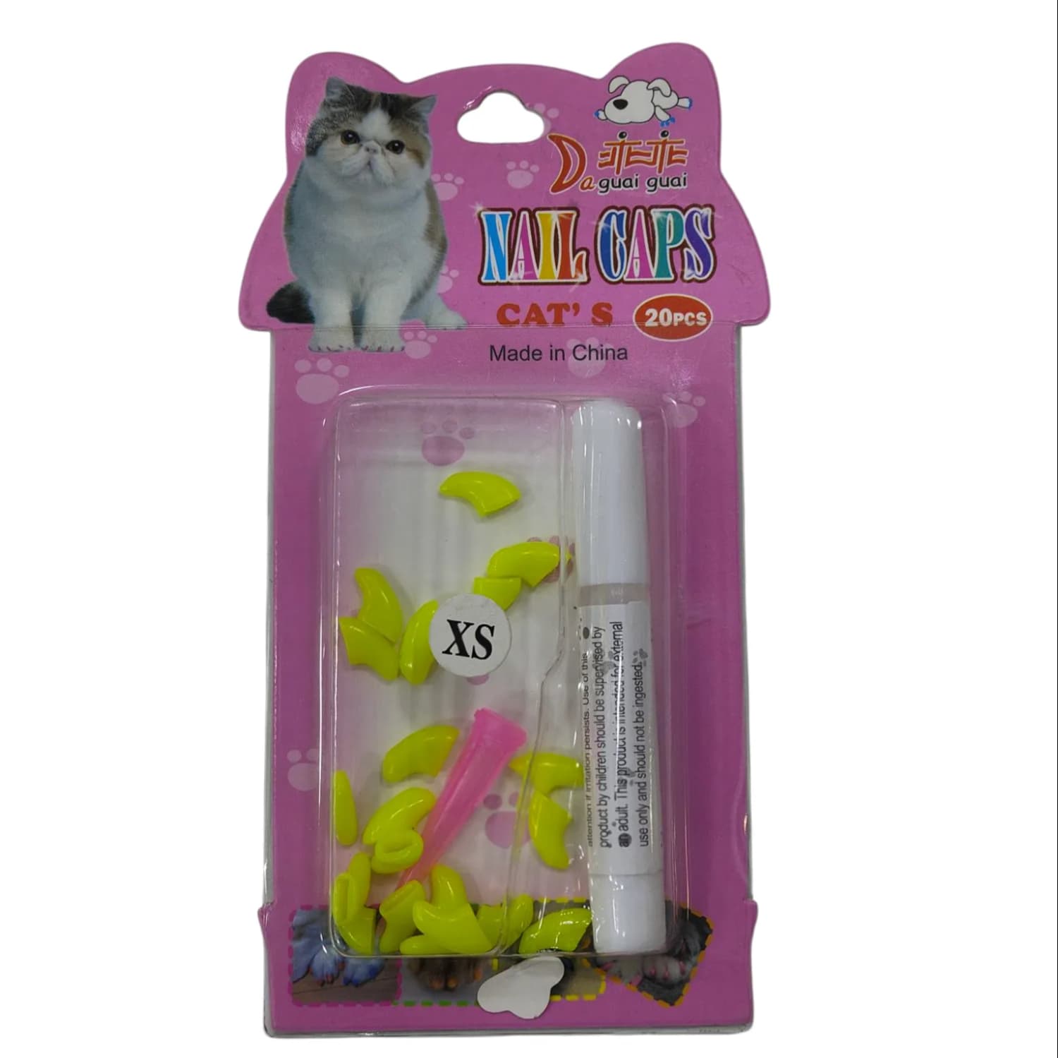Yellow nail cap kit - XS