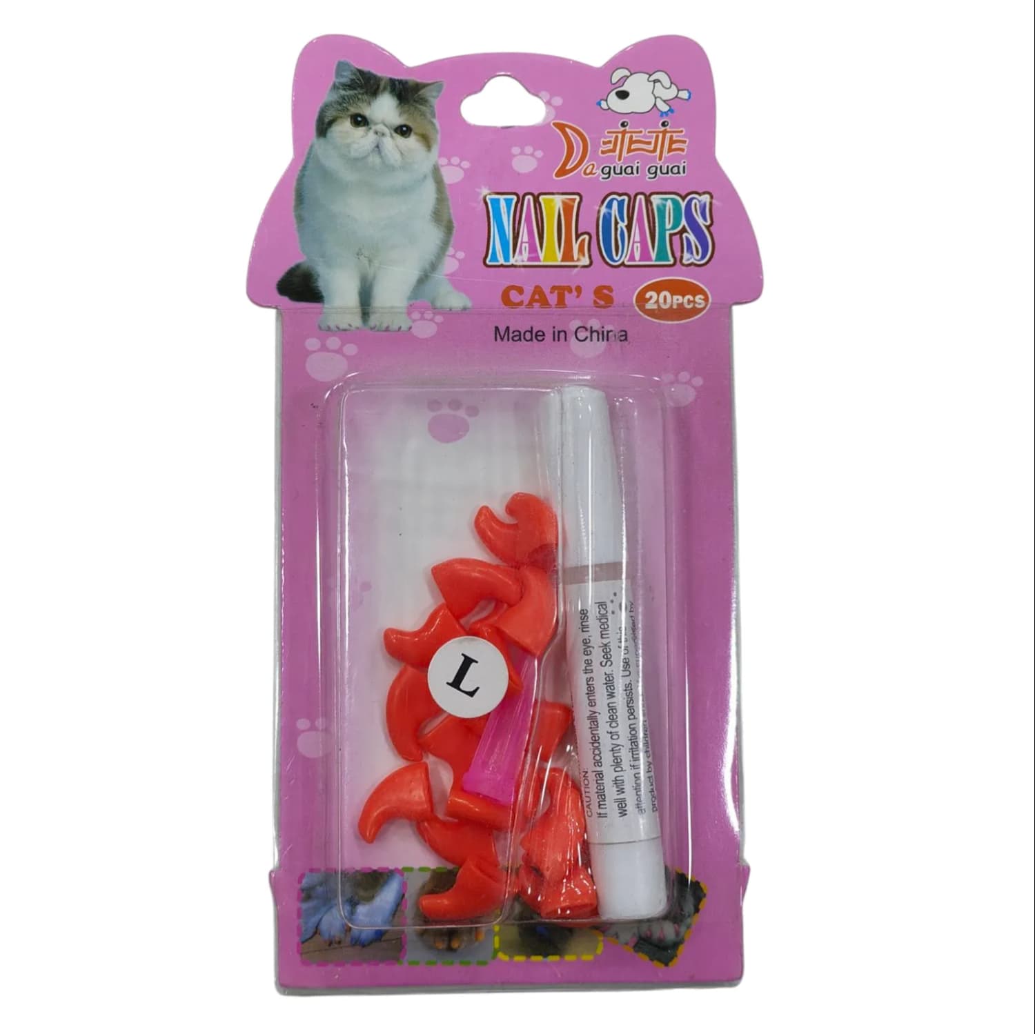 Orange nail cap kit - Large