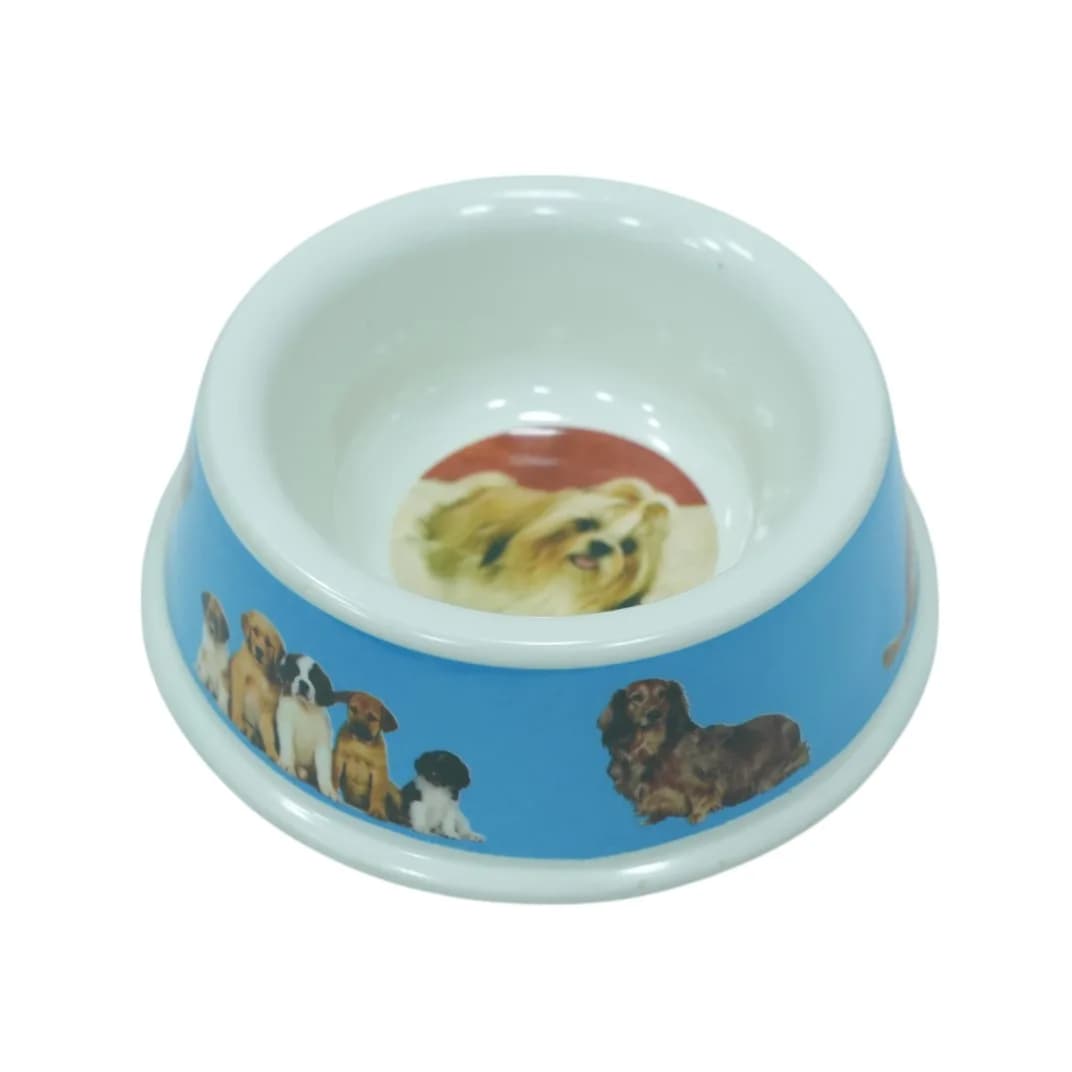 Dog Bowl with Realistic Dog Images