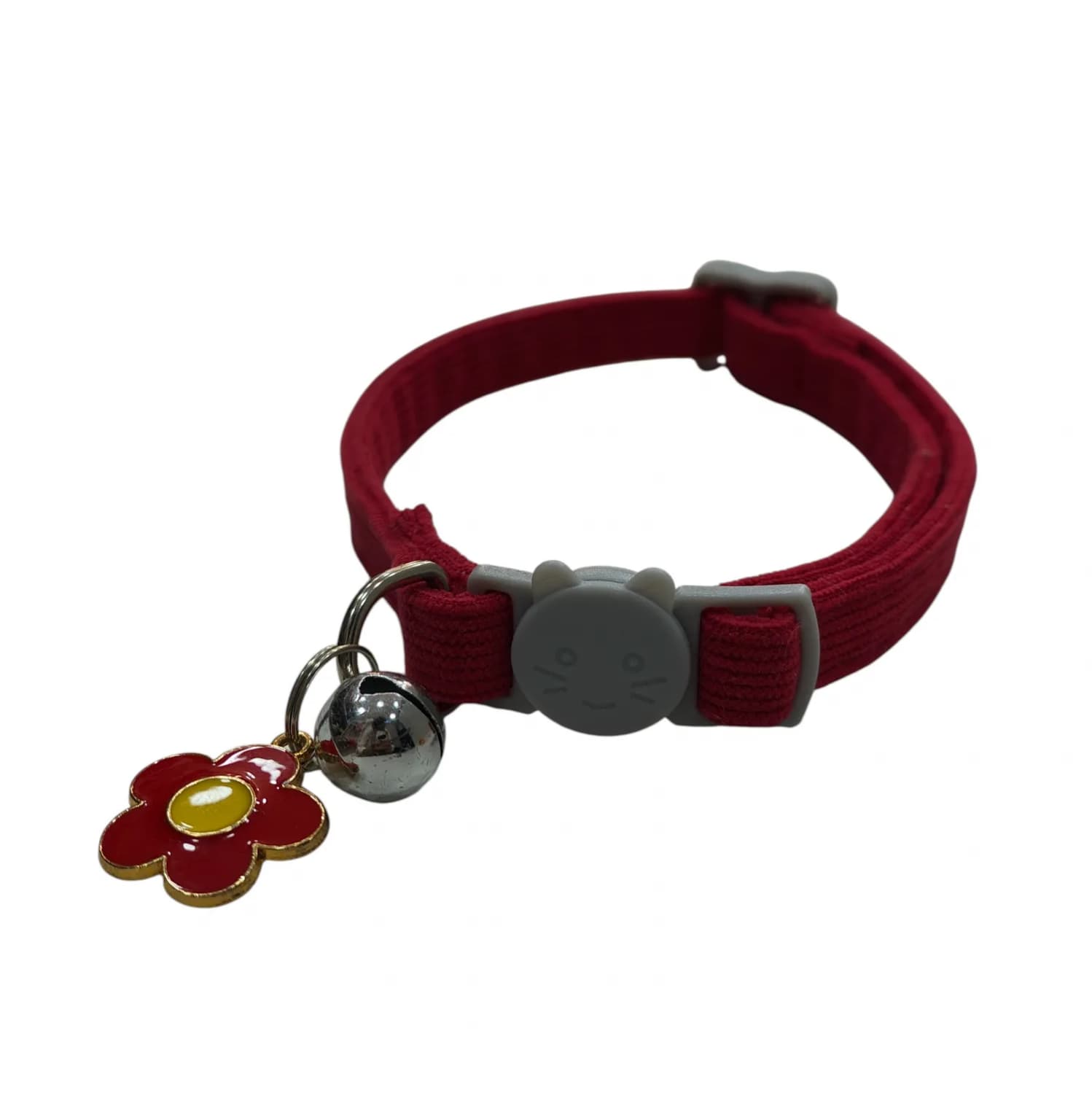 Red flower cat collar