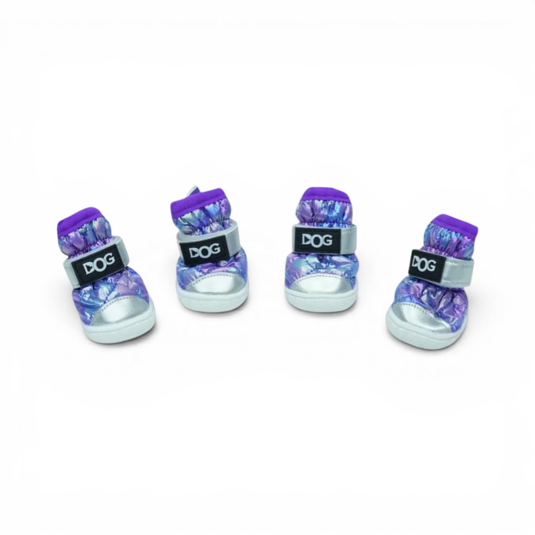 Iridescent Dog Shoes with Velcro Strap (Large)