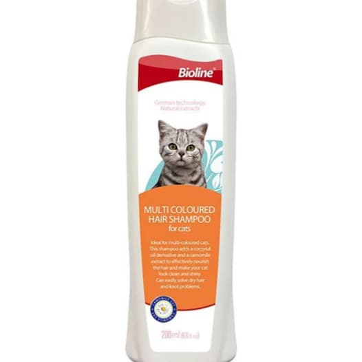Bioline Multi-Coloured Hair Shampoo for Cats 200ml
