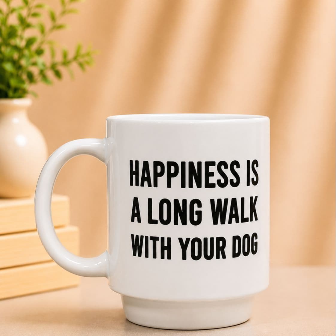 HAPPINESS IS A LONG WALK WITH YOUR DOG Mug