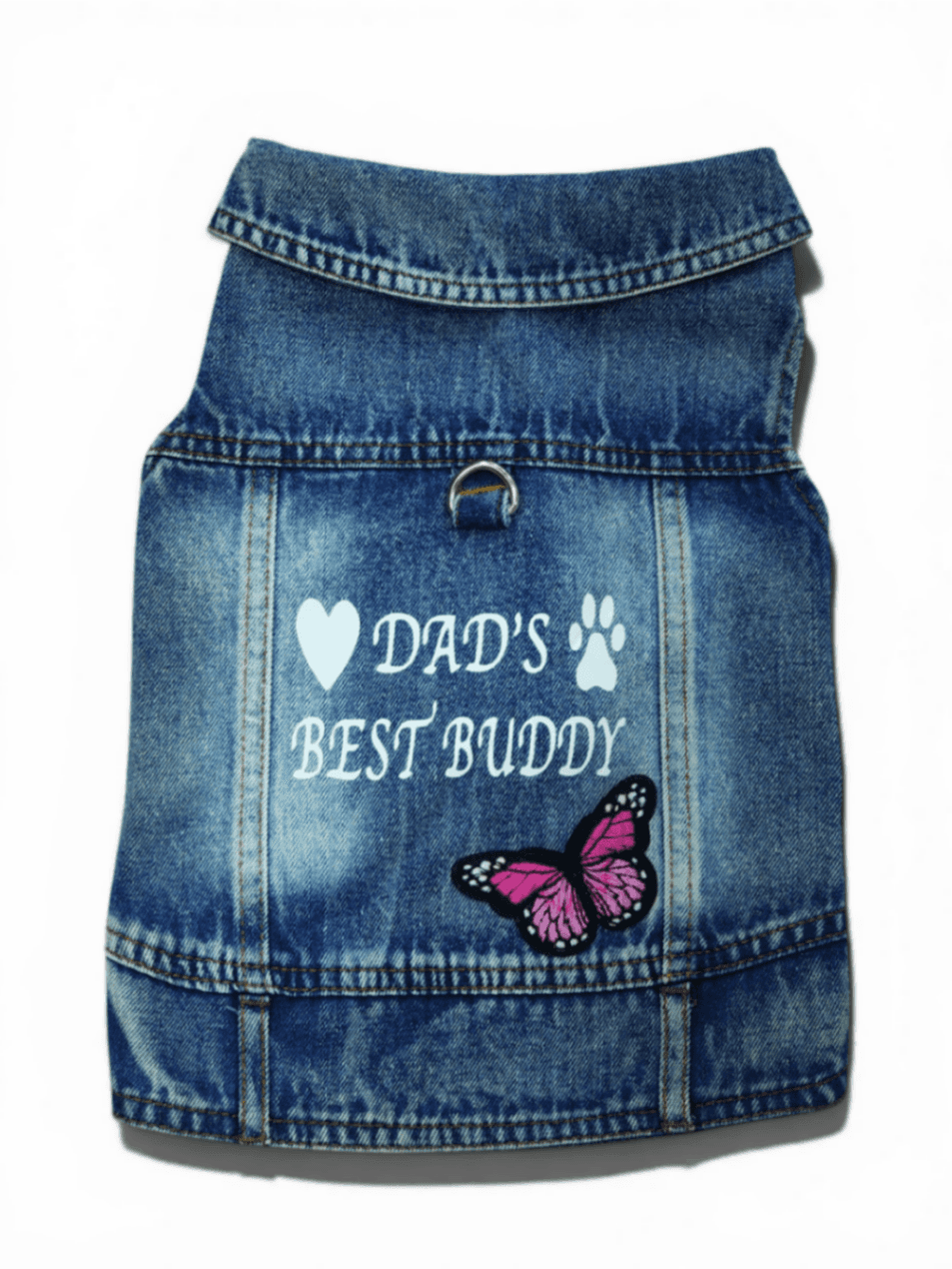 Pet Clothes Dog Jeans Jacket Cool Blue Denim Coat (XL)