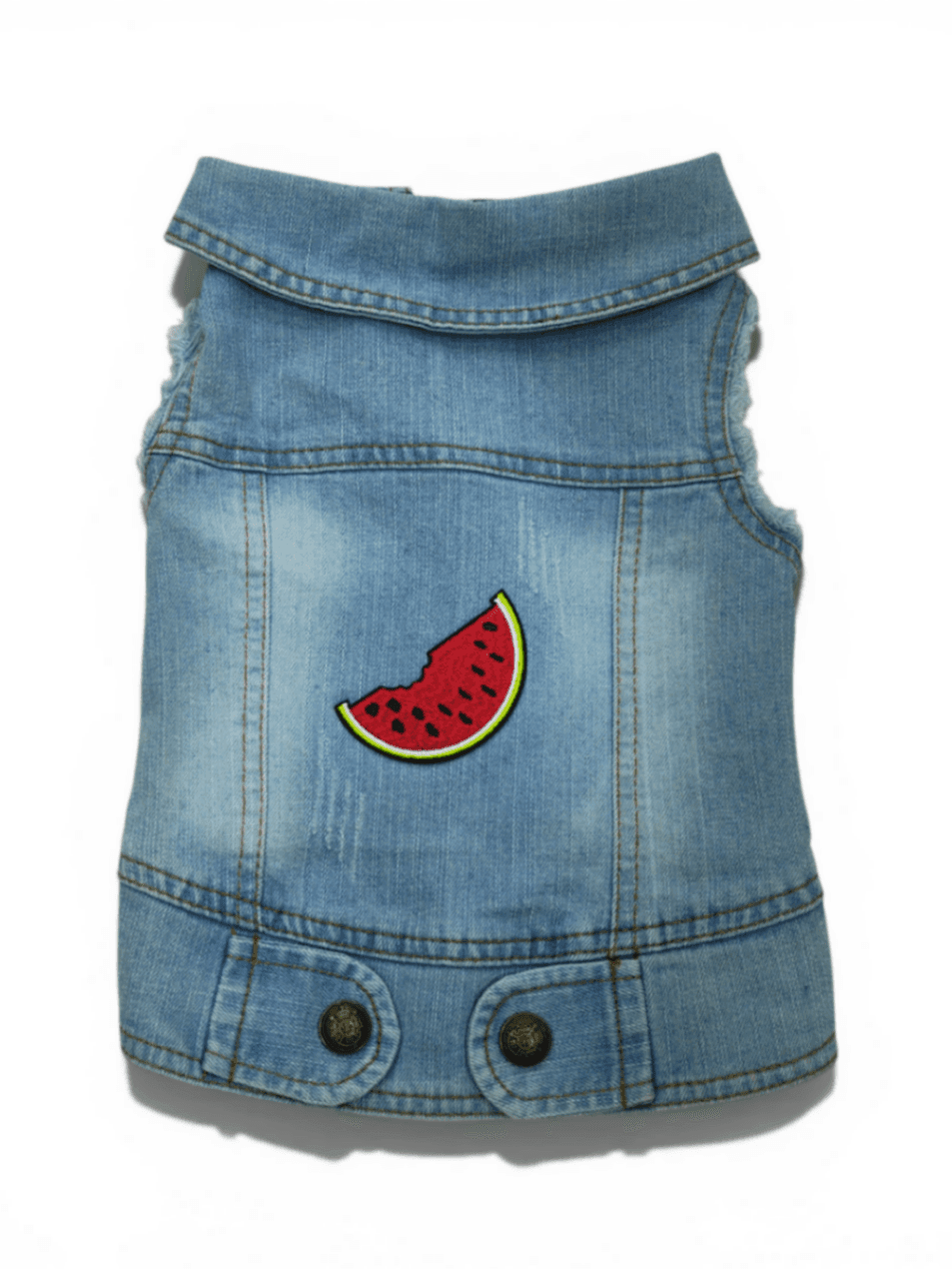 Pet Clothes Dog Jeans Jacket Cool Blue Denim Coat (L)