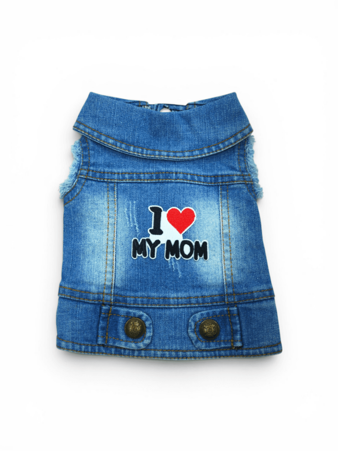 Pet Clothes Dog Jeans Jacket Cool Blue Denim Coat (S)