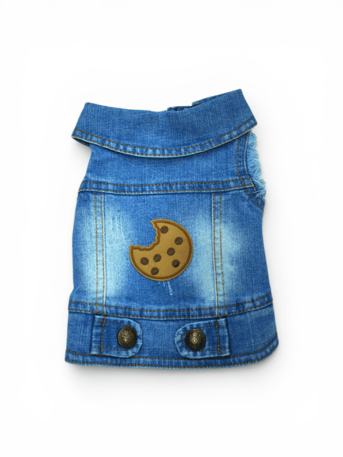 Pet Clothes Dog Jeans Jacket Cool Blue Denim Coat (S)