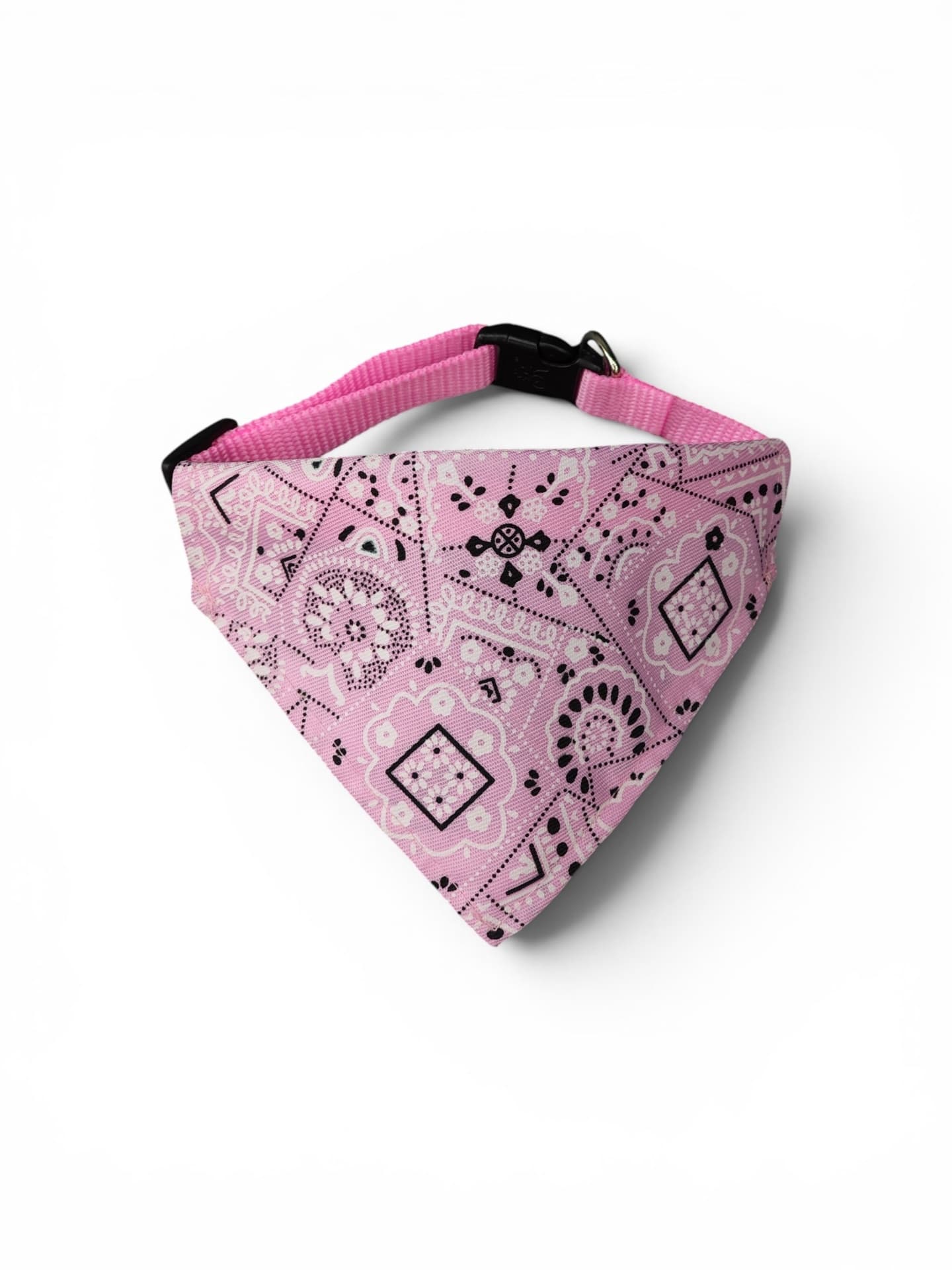 Patterned Pink Bandana Collar - Small