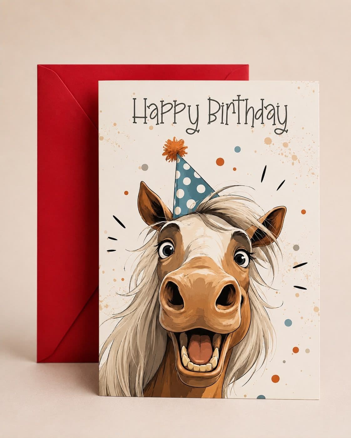 Happy birthday horse card