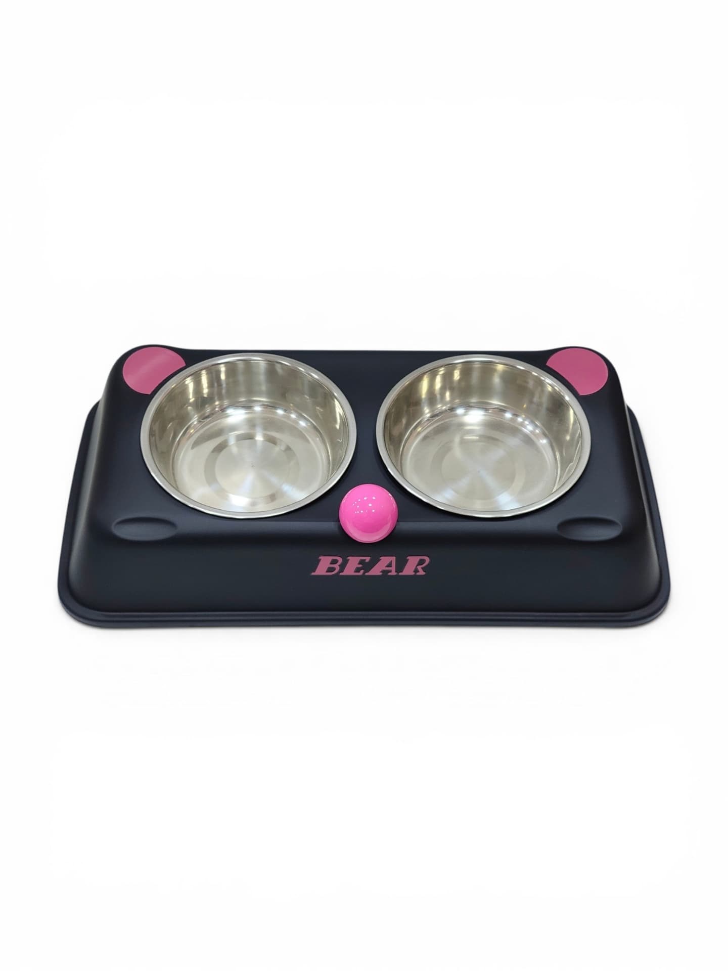 The "Beary-Cute" Double Stainless Steel Pet Diner