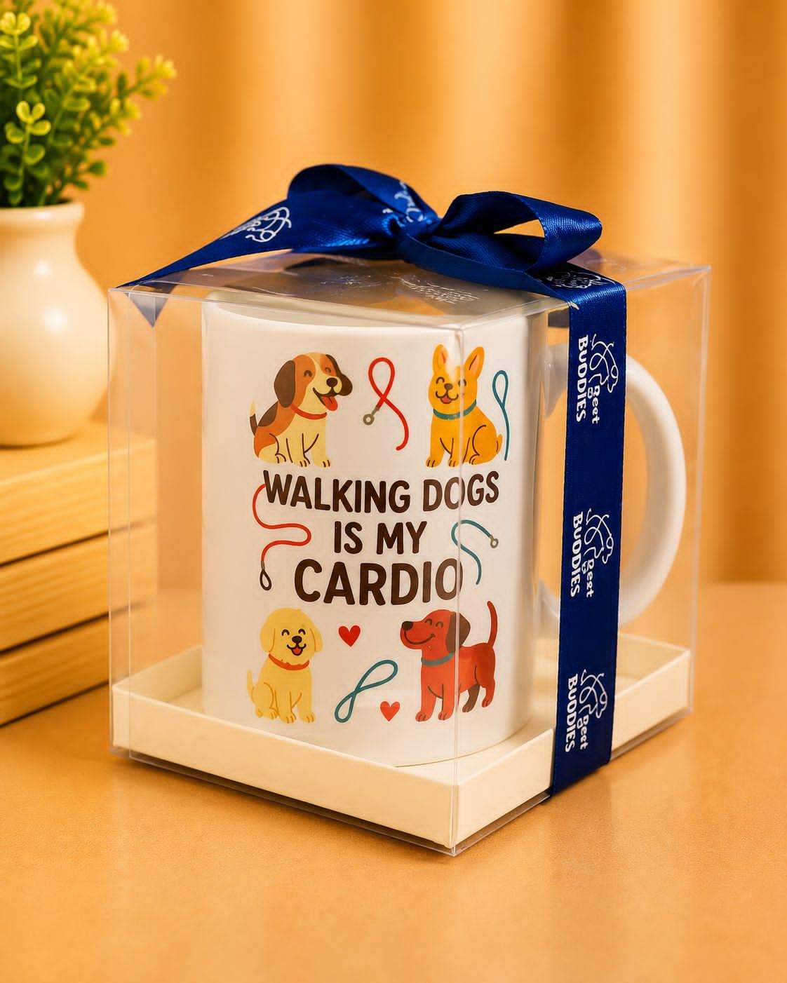 "Walking dogs is my cardio" Gift mug