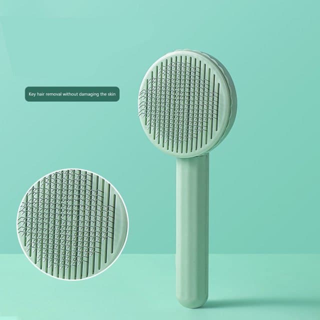 Round Self-Cleaning Slicker Brush