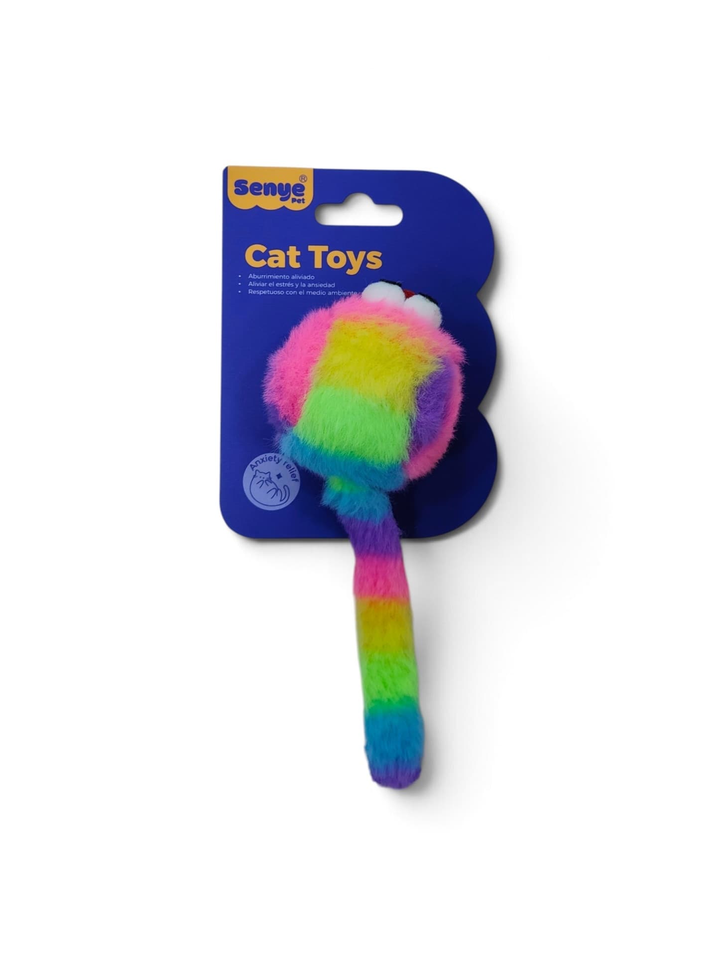 Rainbow Plush mouse Cat Toy