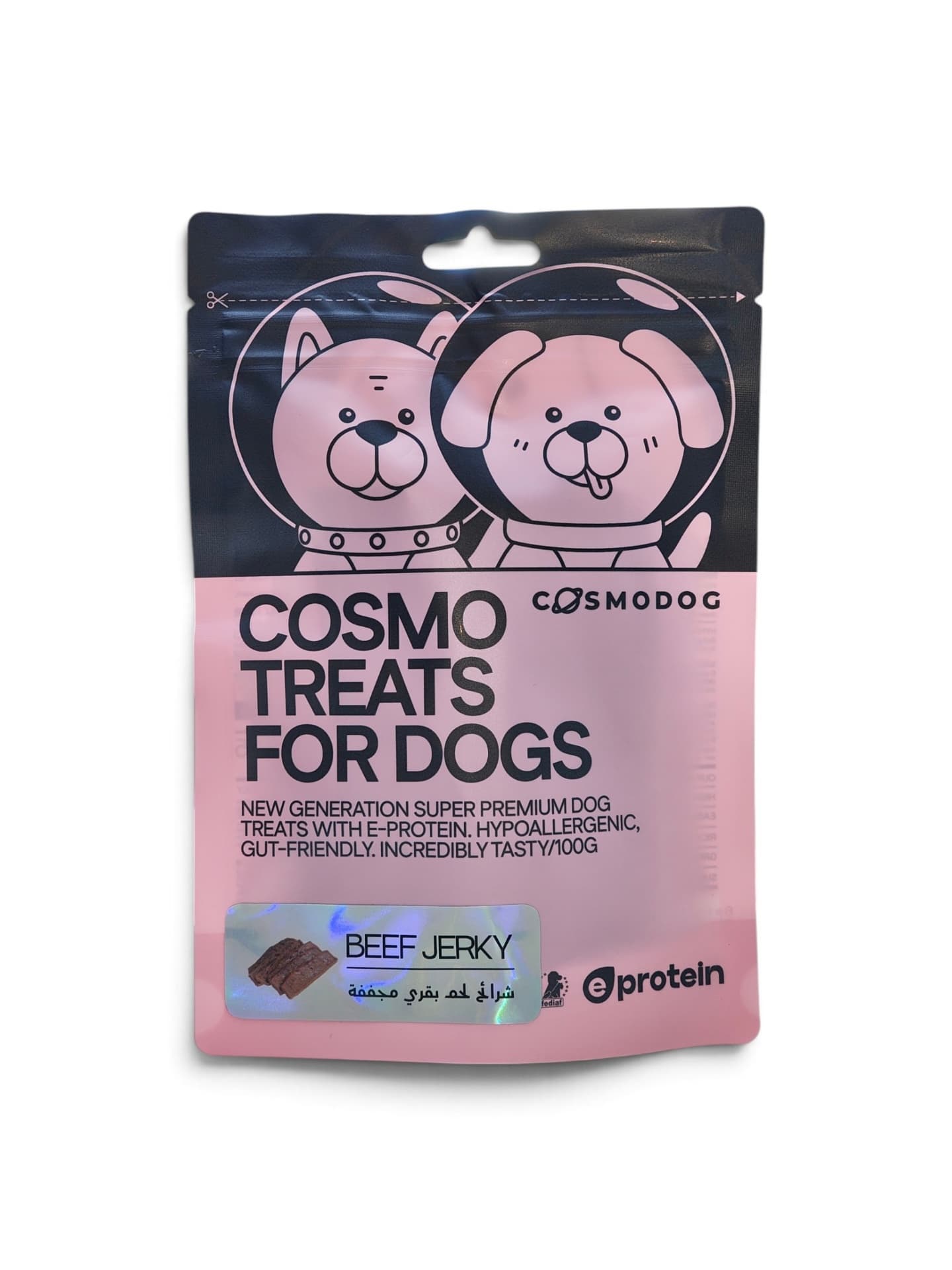 Cosmo Treats With Beef Jerky, 100g, E-Protein, Hypoallergenic